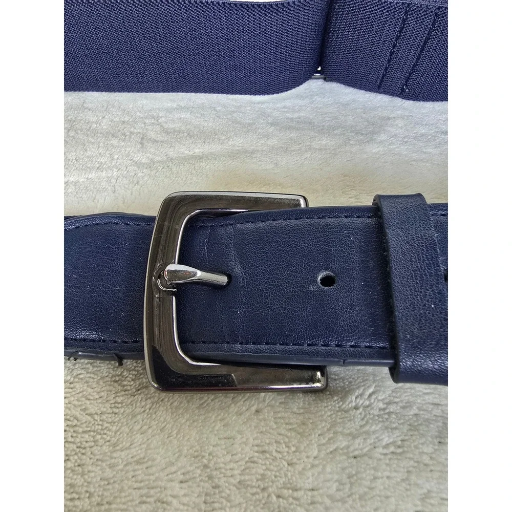 Nike Baseball Belt Navy Blue Adjustable One Size Swoosh Logo Elastic Synthetic